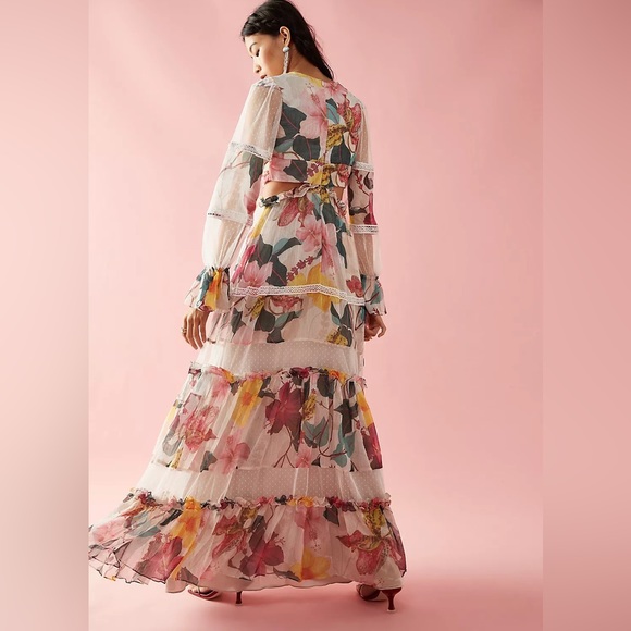 PatBO Lace Trimmed Cutout Maxi Dress - Picture 7 of 11